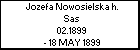 Jozefa Nowosielska h. Sas