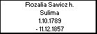Rozalia Sawicz h. Sulima