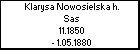 Klarysa Nowosielska h. Sas