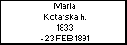 Maria Kotarska h.