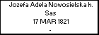 Jozefa Adela Nowosielska h. Sas