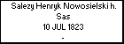 Salezy Henryk Nowosielski h. Sas