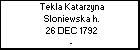 Tekla Katarzyna Sloniewska h.
