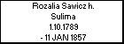 Rozalia Sawicz h. Sulima