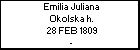 Emilia Juliana Okolska h.