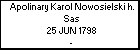 Apolinary Karol Nowosielski h. Sas