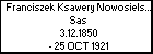 Franciszek Ksawery Nowosielski h. Sas