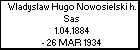 Wladyslaw Hugo Nowosielski h. Sas