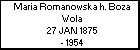 Maria Romanowska h. Boza Wola