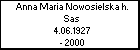 Anna Maria Nowosielska h. Sas
