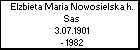 Elzbieta Maria Nowosielska h. Sas