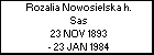 Rozalia Nowosielska h. Sas