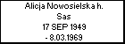 Alicja Nowosielska h. Sas