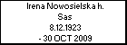 Irena Nowosielska h. Sas