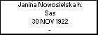 Janina Nowosielska h. Sas