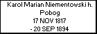 Karol Marian Niementowski h. Pobog