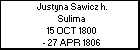Justyna Sawicz h. Sulima