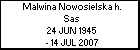 Malwina Nowosielska h. Sas