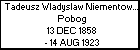 Tadeusz Wladyslaw Niementowski h. Pobog