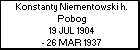 Konstanty Niementowski h. Pobog