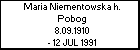 Maria Niementowska h. Pobog