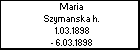 Maria Szymanska h.