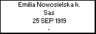Emilia Nowosielska h. Sas