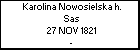Karolina Nowosielska h. Sas