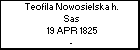 Teofila Nowosielska h. Sas