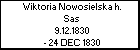 Wiktoria Nowosielska h. Sas