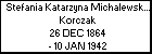 Stefania Katarzyna Michalewska h. Korczak