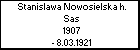 Stanislawa Nowosielska h. Sas