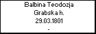 Balbina Teodozja Grabska h.