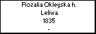 Rozalia Okleyska h. Leliwa