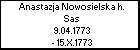 Anastazja Nowosielska h. Sas