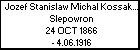 Jozef Stanislaw Michal Kossakowski h. Slepowron