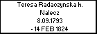 Teresa Radaczynska h. Nalecz