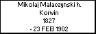 Mikolaj Malaczynski h. Korwin