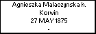 Agnieszka Malaczynska h. Korwin