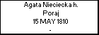 Agata Nieciecka h. Poraj