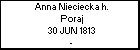 Anna Nieciecka h. Poraj