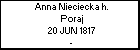 Anna Nieciecka h. Poraj