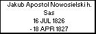 Jakub Apostol Nowosielski h. Sas