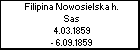 Filipina Nowosielska h. Sas