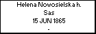 Helena Nowosielska h. Sas