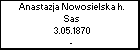 Anastazja Nowosielska h. Sas