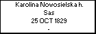 Karolina Nowosielska h. Sas