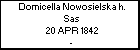 Domicella Nowosielska h. Sas