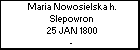 Maria Nowosielska h. Slepowron