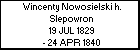 Wincenty Nowosielski h. Slepowron